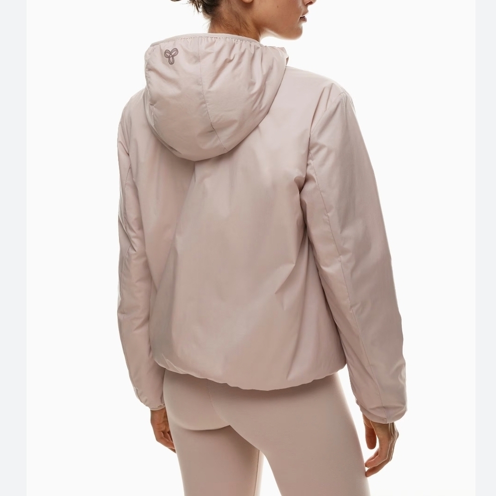 TNA Aritzia Light Pink Hooded Puffer Jacket Size S New